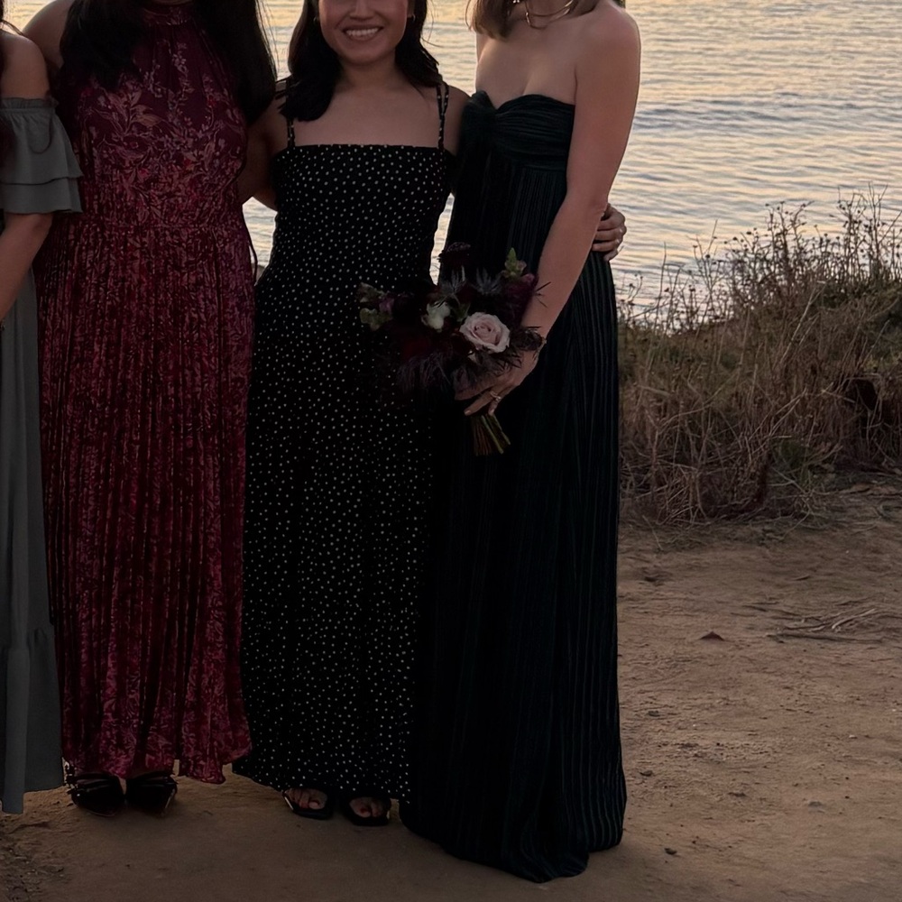 Lulus emerald pleated strapless dress - Picture 9 of 9